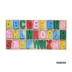 Wooden Alphabet Letters color set for Art RAW 385